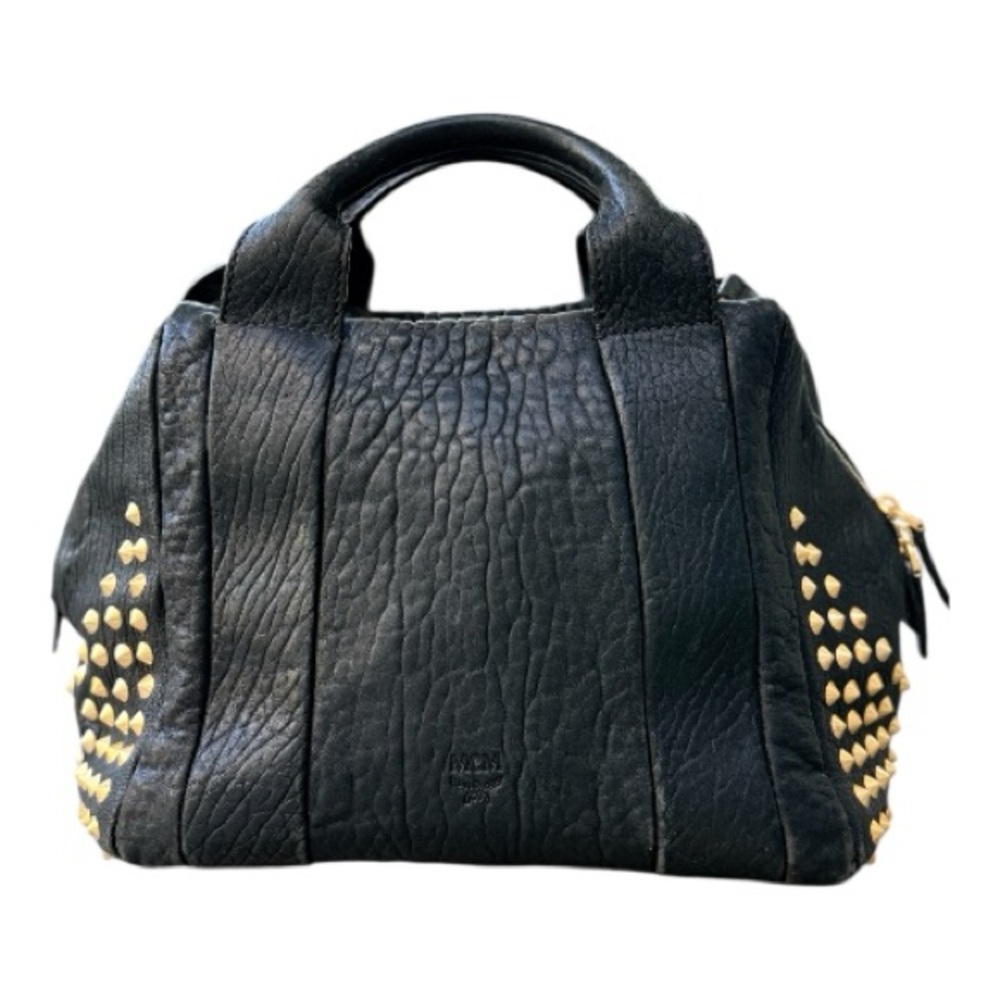 Authentic MCM Keana Medium Boston Studded Satchel